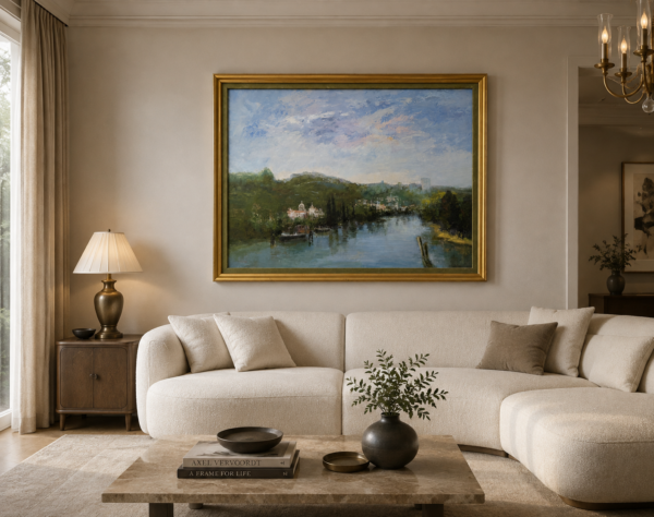 Marcel Peltier River Landscape, 1975 | Artstac Gallery