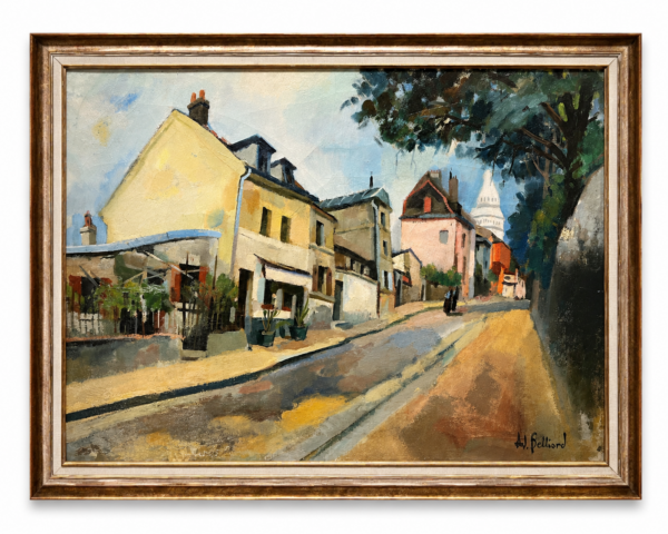 Adolphe Belliard Montmartre 1920 oil painting with Sacré-Cœur Paris