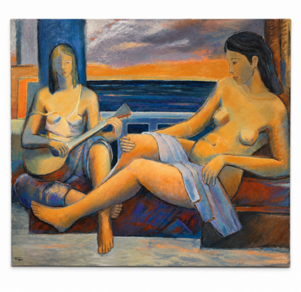 Bernard Herzog — 2 Femmes, 1980 Bernard Herzog, 2 Femmes, 1980, oil on canvas
